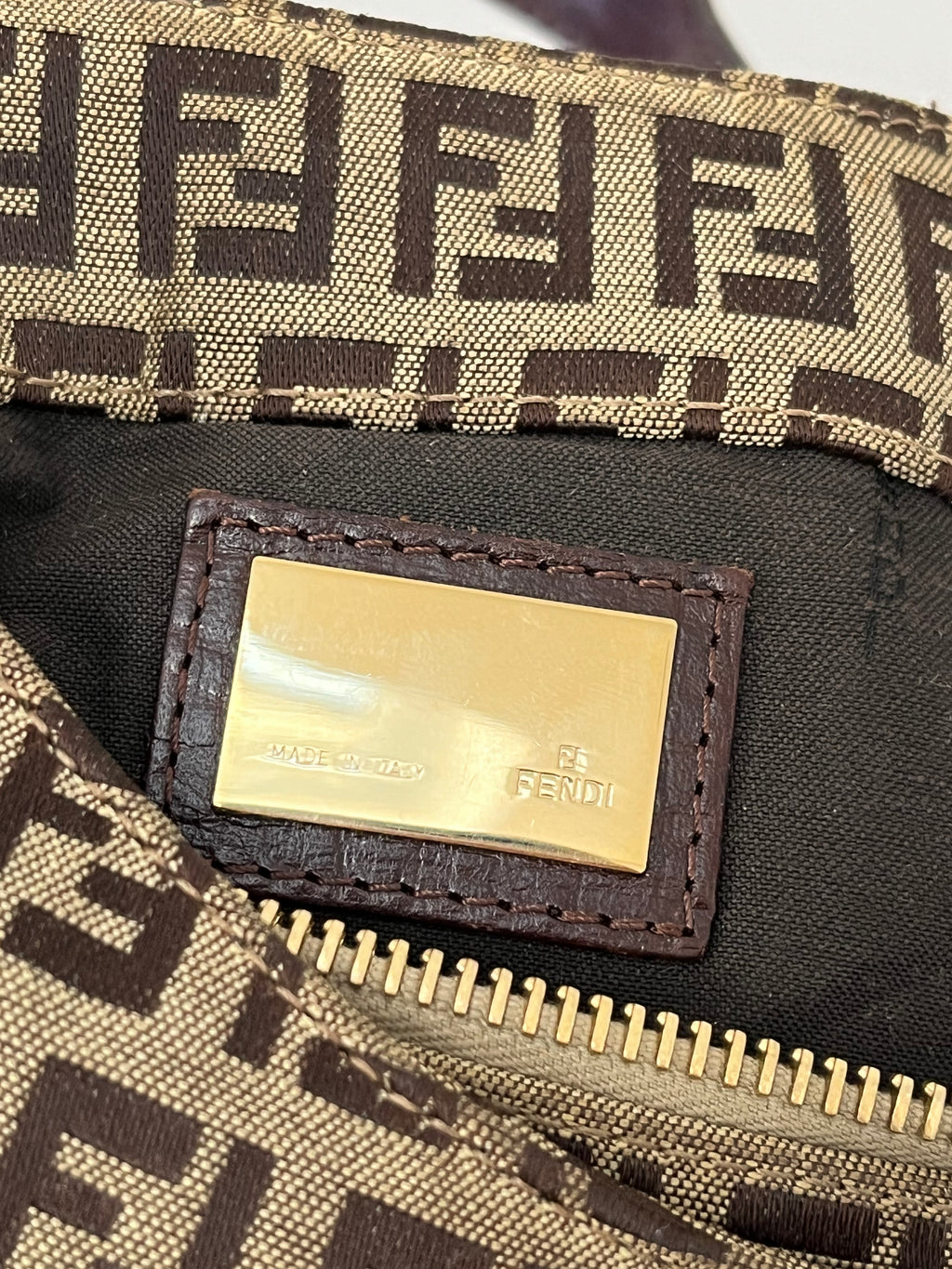 Fendi Zucca Baguette Bag
