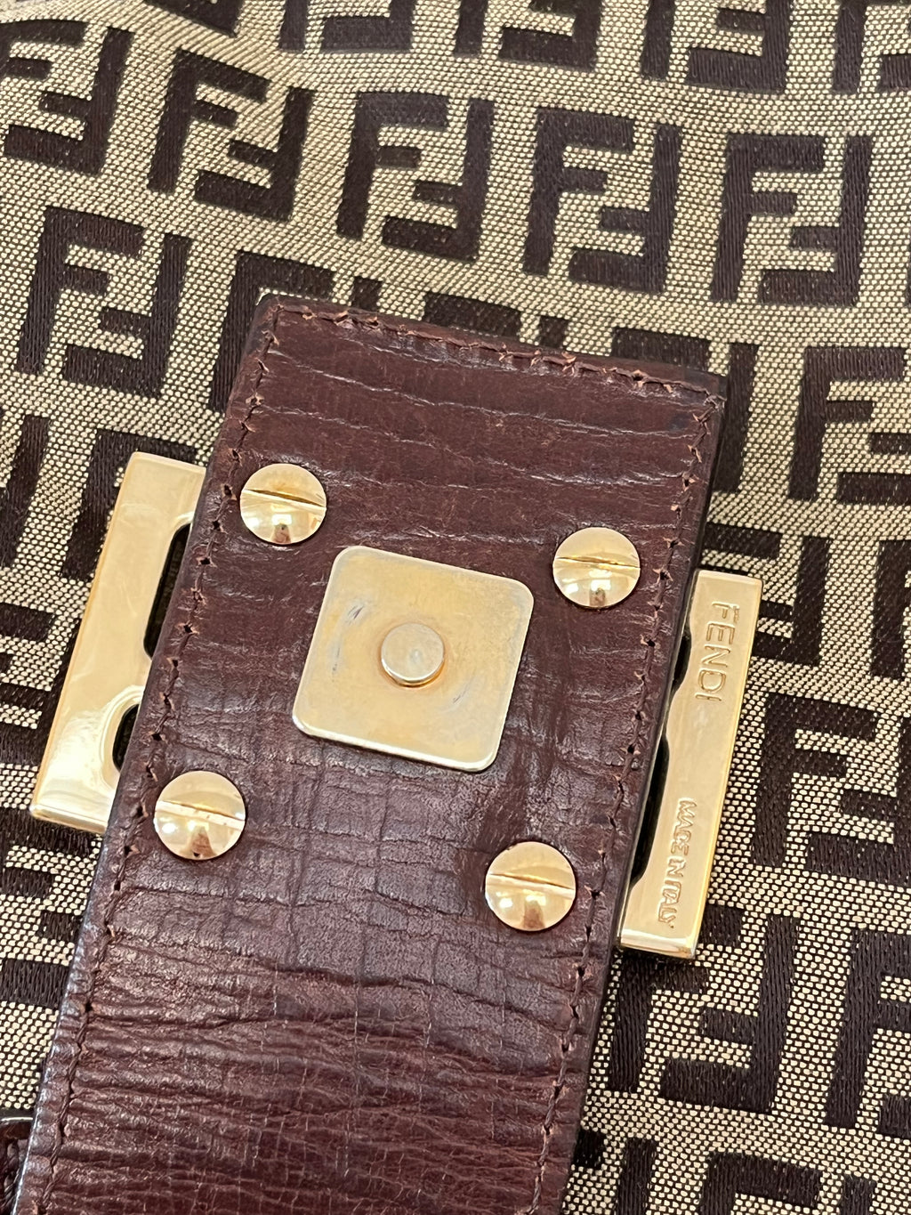 Fendi Zucca Baguette Bag
