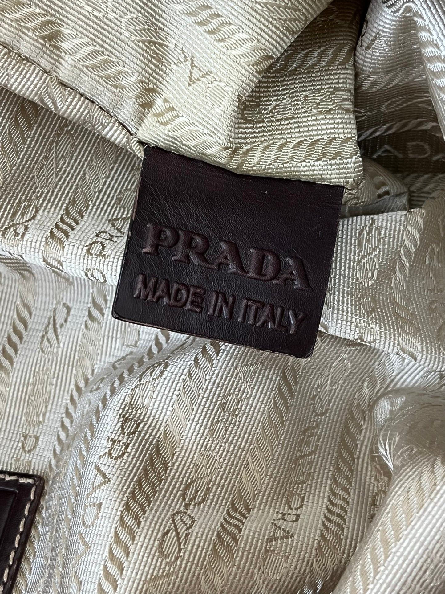 Prada Jacquard Logo Shoulder Bag